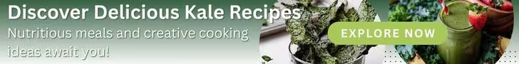 A wide ad for kale recipes
